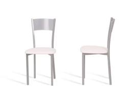Cadeira de Cozinha PORTUS Baunilha (85x39x41 cm - Polipele - Branco - 2 Un)