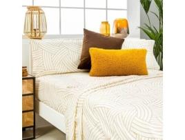 Conjunto de Lençois COTTON ARTEAN Salinas (Bege - Cama de 135 cm - Microfibra)