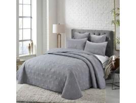 Colcha COTTON ARTEAN Noja (Cinzento - Cama de 135 cm - Poliéster)