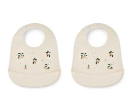 2 babetes de silicone Tilda Peach Sea Shell Mix