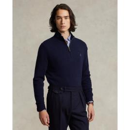 Polo Ralph Lauren Camisola com fecho na gola, em lã, Pony Player