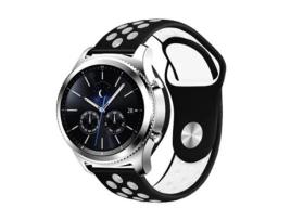 Bracelete Desportiva para Samsung Galaxy Watch5 LTE - 40mm - Preto / Branco