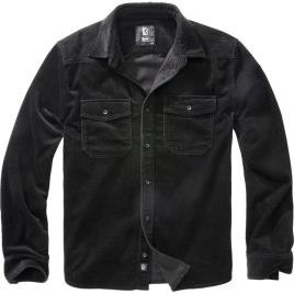 Brandit Corduroy Classic Long Sleeve Shirt Preto M Homem