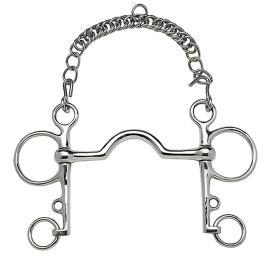 Feeling Stainless Steel 140 Mm Solid Pelham Bit With Port  135 mm