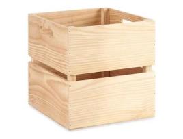 Caixa de Armazenagem Natural Madeira de Pinho (30.