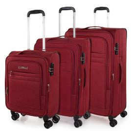 Jaslen Brighton Semi-rigid 101100 Trolley 3 Units Vermelho