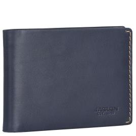 Jaslen Lyon Leather Wallet Azul  Homem