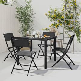 Conjunto de Jantar para Exterior Aço 5 pcs