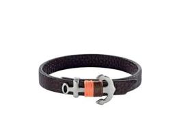 Pulseira Bandy Sector, Blk Lth, Orange,