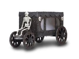 Adereço MOM Carro Funerário Preto Com Luz E Som De 18X31X18 Cm