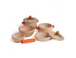 Jogo Tradicional ERZI Madeira - Laranja - 17,8 x 17,8 x 11,8 cm)