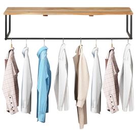 vidaXL Cabide com bordas vivas 100x35x22 cm madeira de acácia maciça