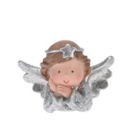 Anjo Decorativo Resina 6CM Prateado