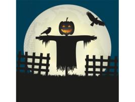 Guardanapos WEFIESTA Pacote De 20 De Papel Halloween Scary Moon 33X33 Cm