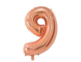 Balão WEFIESTA Foil Número 9 Dourado Rosa