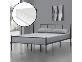 Cama [EN.CASA] (Metal - Cinzento - 120x200 cm)