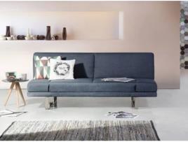 Sofá Cama BELIANI York (Azul - Poliéster e Metal - Lugares: 5)