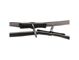 Trela Ajustavel em Pele 'Active Comfort' 2Mt/25Mm Preto/Cinza