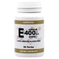 Vitamina E 400UI D-alfa natural 90 pérolas - Ortocel Nutri Therapy