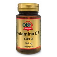 Vitamina D3 100mcg 100 pérolas de 100µg - Obire
