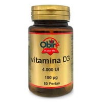 Vitamina D3 100mcg 50 pérolas de 100µg - Obire