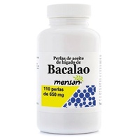 óleo de fígado de bacalhau 110 pérolas de 650mg - Mensan