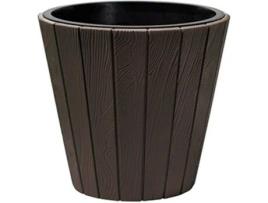 Vaso PROSPERPLAST PLASTIKEN Woode Castanho (488 mm)
