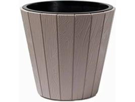 Vaso PROSPERPLAST PLASTIKEN Woode Castanho (393 mm)