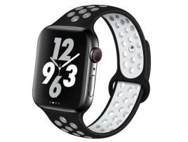 Bracelete Desportiva para Apple Watch Se (2022) 44Mm Preto / Branco