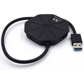 Hub Ewent USB 3.0 - Preto