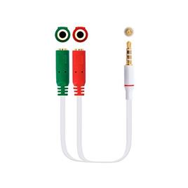 Nanocable Cabo de Áudio Jack 3.5mm 2 Fêmea 1 Macho