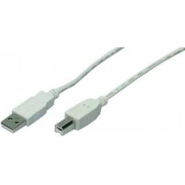 CU0009 CABO USB 2.0 TIPO A M PARA TIPO B 2.0 M CINZENTO 5M