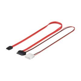Cabo SATA Slimline de Dados e Alimentação com comprimento 0.30m.