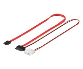 Dados De Fio S-Ata Um Slimline + Alimentação