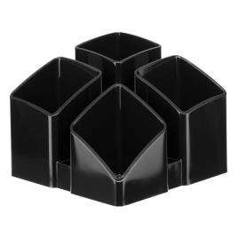 Copo Porta-Lápis Scala, Prolipropileno, 125 x 100 x 125 mm, Preto