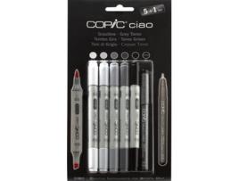 Marcadores COPIC Ciao Set 5+1 Sem Ilustração Tons Cinza