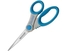 Tesoura WESTCOTT Soft Grip Microban Cinzento e Azul (Aço Inoxidável - 15,5 cm)