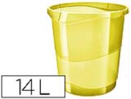 Papelera Plastico Esselte Colour Ice 14 Litros Color Amarillo