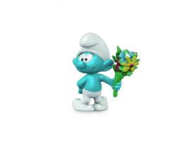 Figura SCHLEICH Smurf com Ramo de Flores