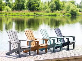 Cadeira de jardim castanho claro ADIRONDACK