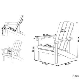 Cadeira de jardim cinzenta clara ADIRONDACK