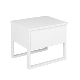 Mesa de cabeceira de madeira pinho branca GIULIA