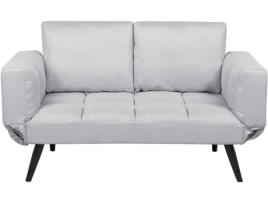 Sofá-Cama BELIANI Brekke (Cinzento Claro - Tecido - Lugares: 2)