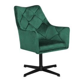 Poltrona em veludo verde esmeralda VAKSALA