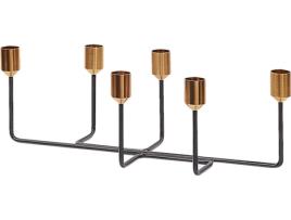 Candelabro BELIANI Bangka (Preto - Metal - 36x16x12 cm)