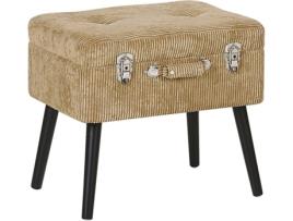 Banco BELIANI Mallard (Bege - Veludo - 52x36x46 cm)