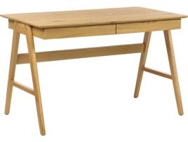 Secretária BELIANI Sheslay Castanho claro (120x70x75cm - MDF)