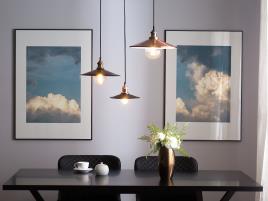 Candeeiro de teto em metal preto e cor de cobre SWIFT S