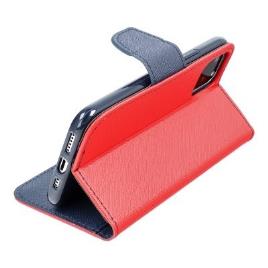 Capa Xiaomi Redmi Note 9 OEM Pele Sintética Azul Marinho - Vermelho