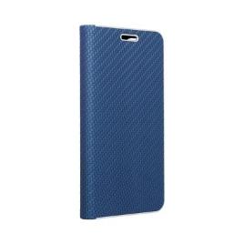 Capa Samsung Galaxy A20E Forcell Livro Efeito carbono Azul